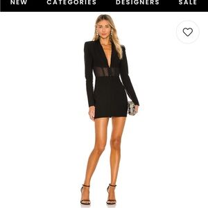 Black long sleeve dress with mesh